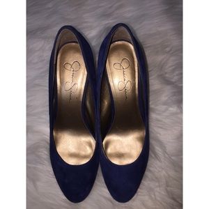 Jessica Simpson Blue Suede Pumps